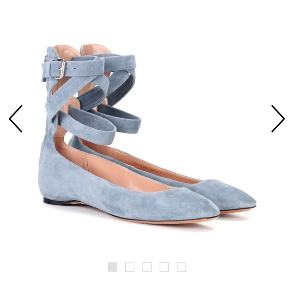 Valentino Garavani suede ballerinas - Blue 37.5 - Picture 6 of 7