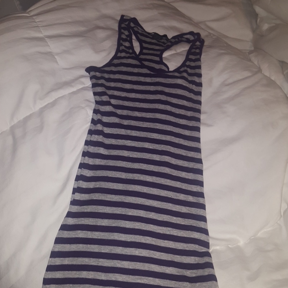 Purple and grey racer back tank top by Express