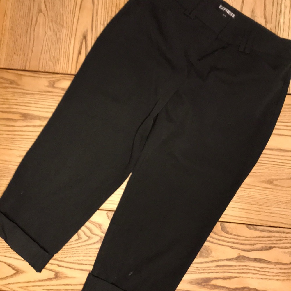 Express Editor Rolled Dress Capris