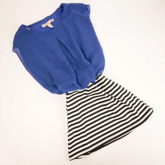 Speechless Royal Blue Blouson Dress Size 7 - Picture 1 of 2