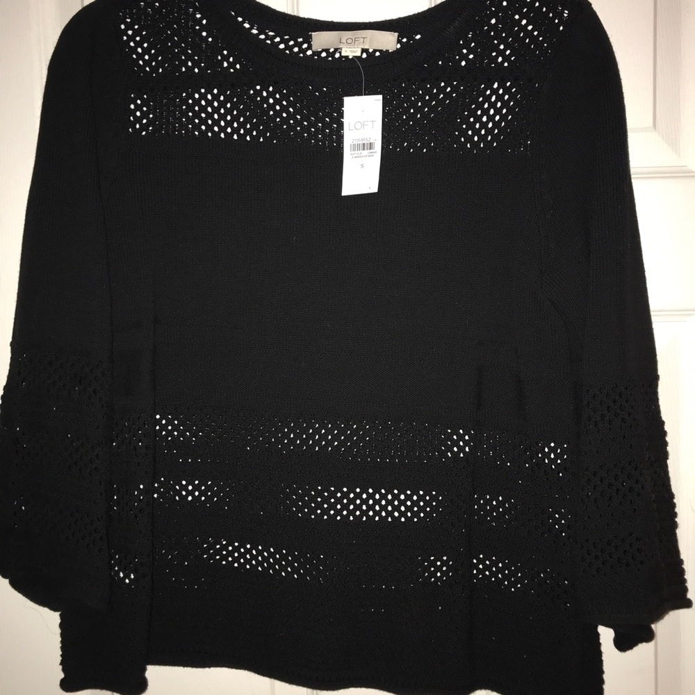 Black loft bell sleeve sweater
