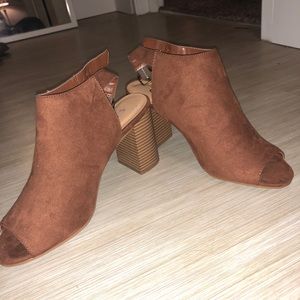 Camel Suede Booties
