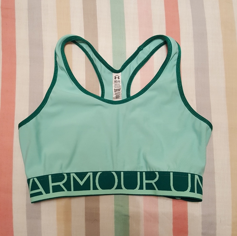 Mint & forrest green Under Armour sports bra