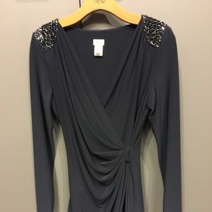 Long sleeve wrap dress