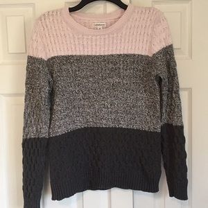 Tri-color sweater