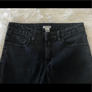 Grey/black wash split knee F21 jeans
