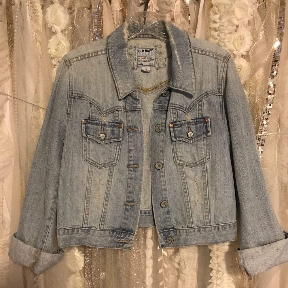 Old Navy Light Denim Jean Jacket- Medium