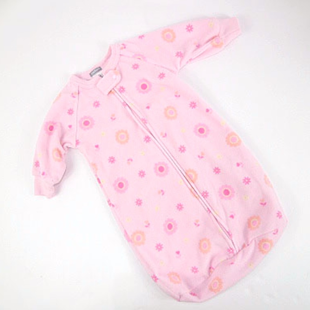 Carters Pink Zip Fleece Sleep Sack O/S.