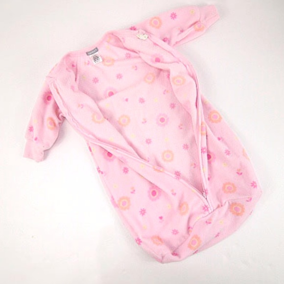 Carters Pink Zip Fleece Sleep Sack O/S. - Picture 4 of 4