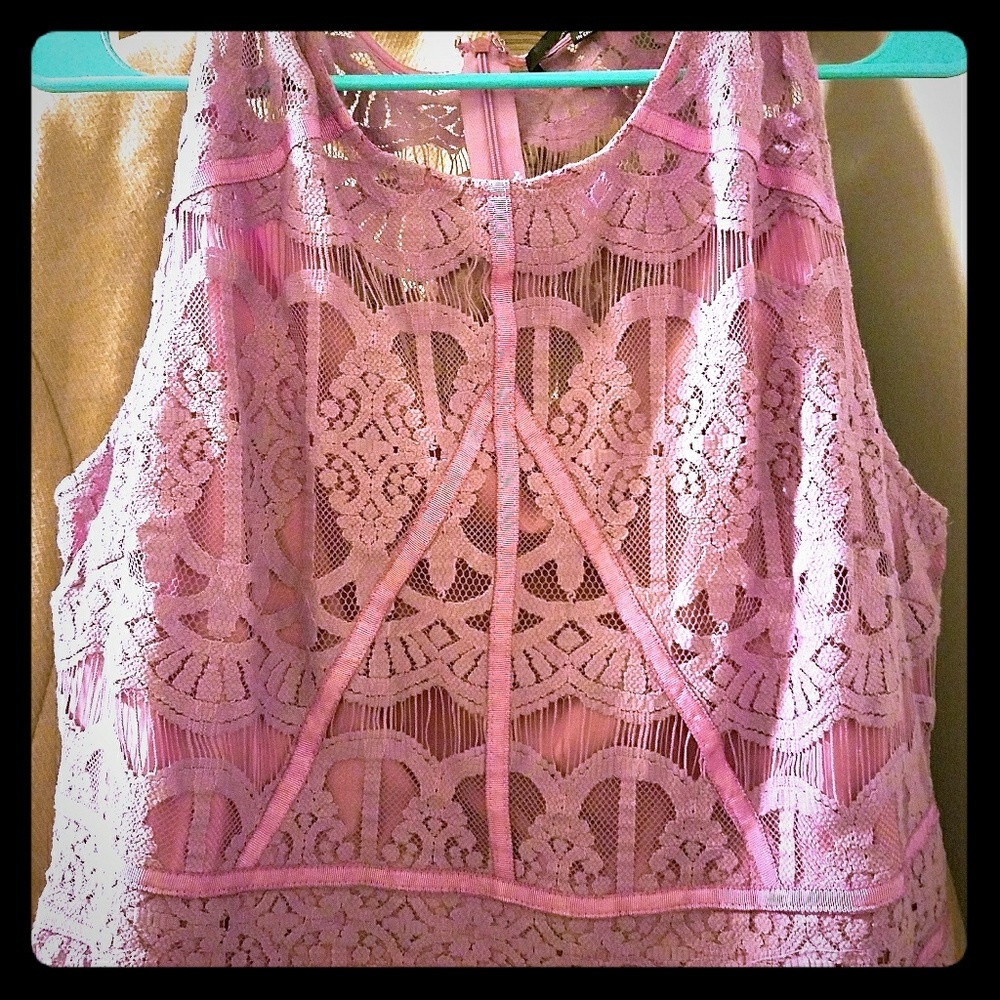 Bright lilac lace dress