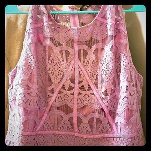 Bright lilac lace dress