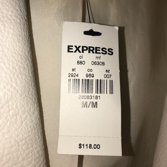 Express creme leather jacket - Picture 3 of 3