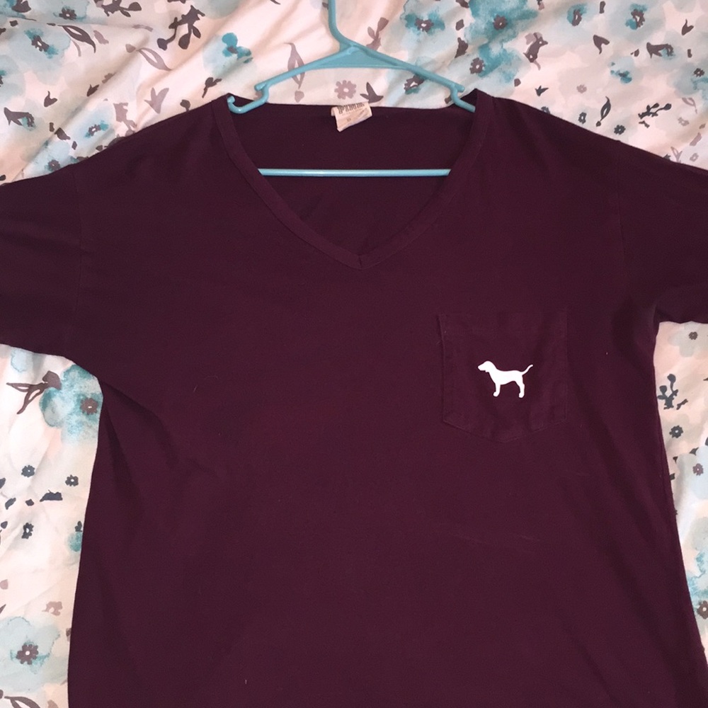 PINK maroon long sleeve shirt