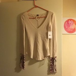 Free People taupe light sweater size XS