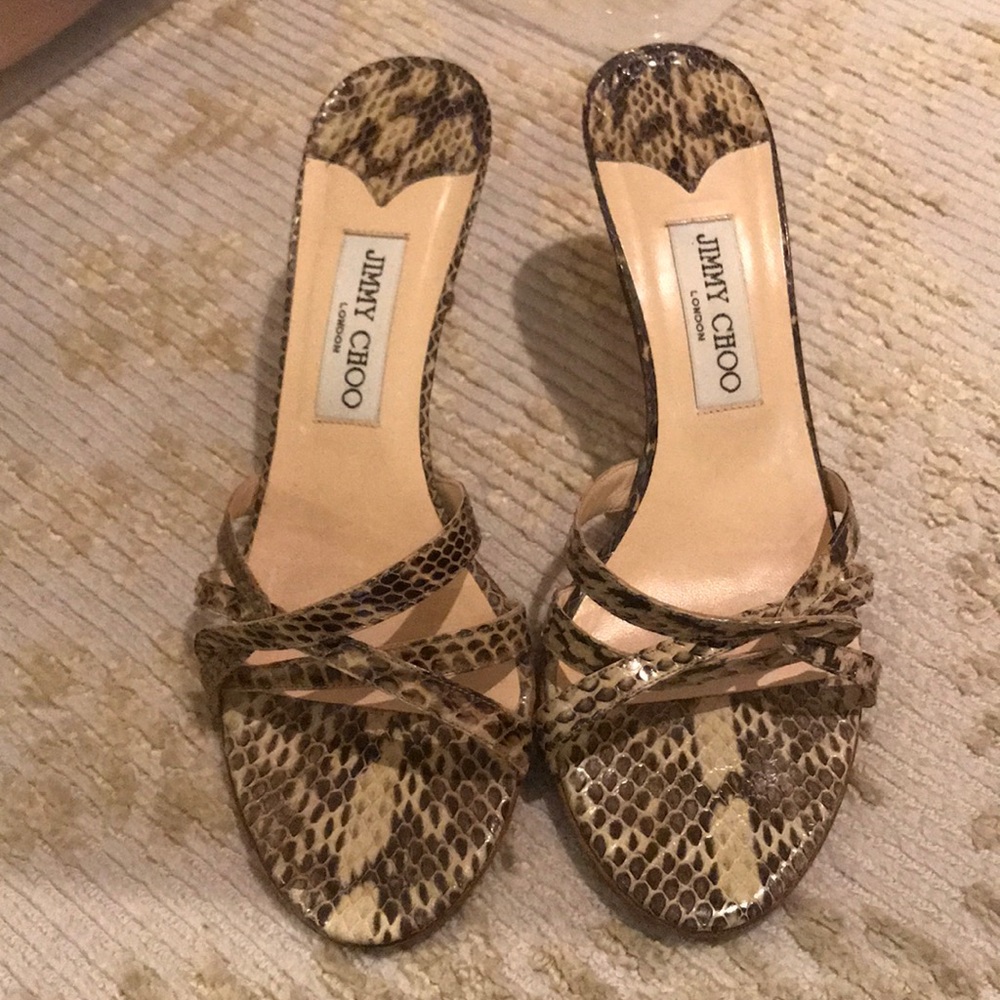 Jimmy Choo snakeskin heel