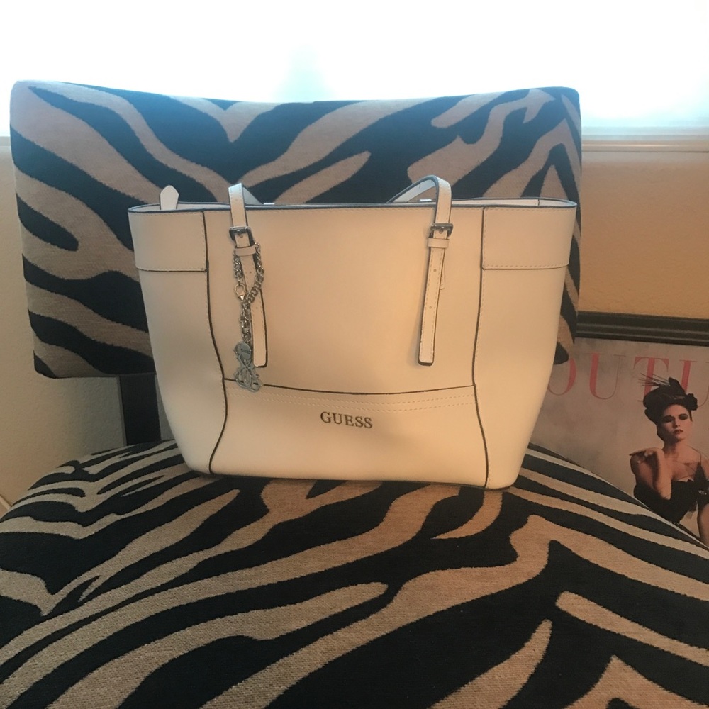 White Guess purse