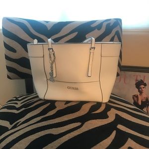 White Guess purse