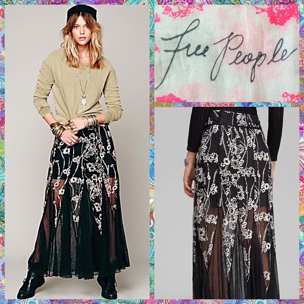Free People Windswept Embroidered Maxi, NWOT