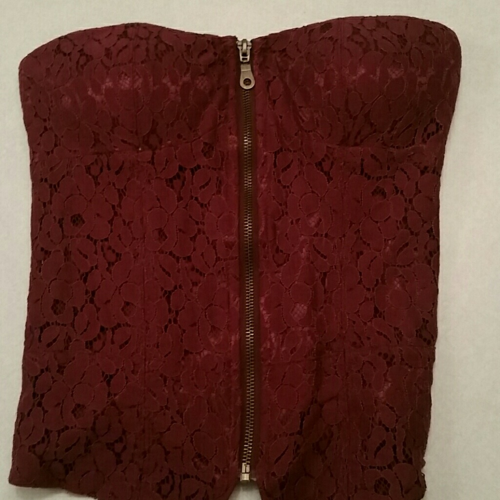 Maroon corset top