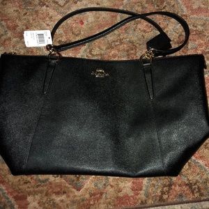 Coach black leather purse