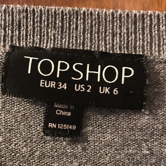 Topshop Gray sweater - Picture 3 of 3