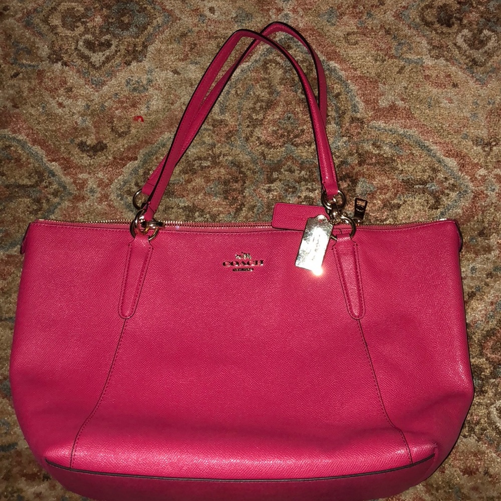 Coach pink leather purse