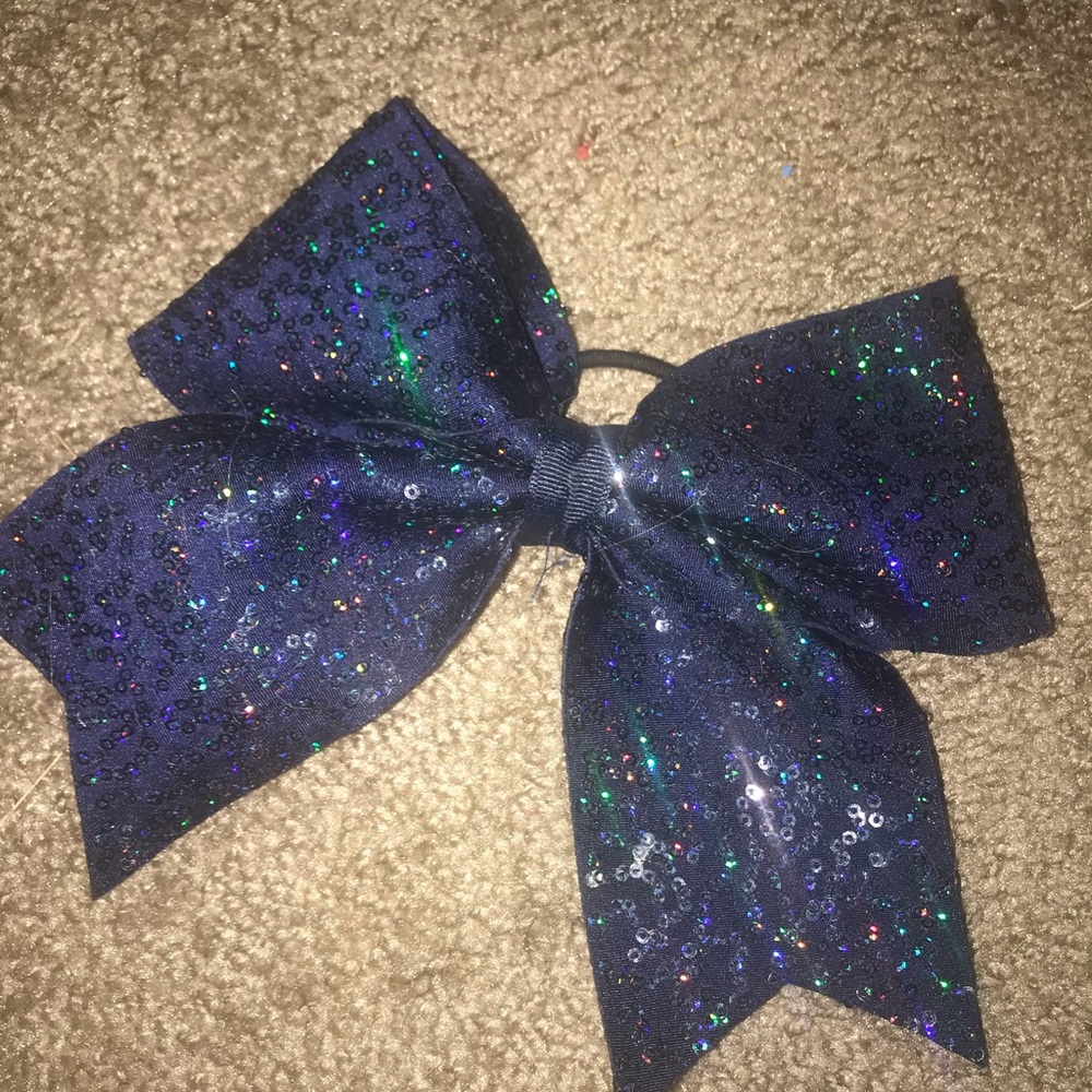 Navy Hair Bow