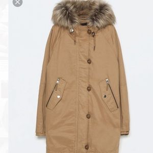 Zara Faux fur women's coat