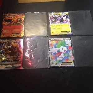 Charizard ex, Full art Shaymin ex, Zekrom ex, Gx
