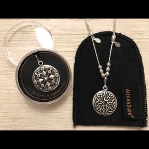 2 Silver Alex & Ani Charms w/ Adjustable Necklace