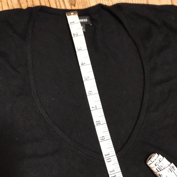 Express Deep Scoop Neck Long Sleeve Sweater - Picture 6 of 6