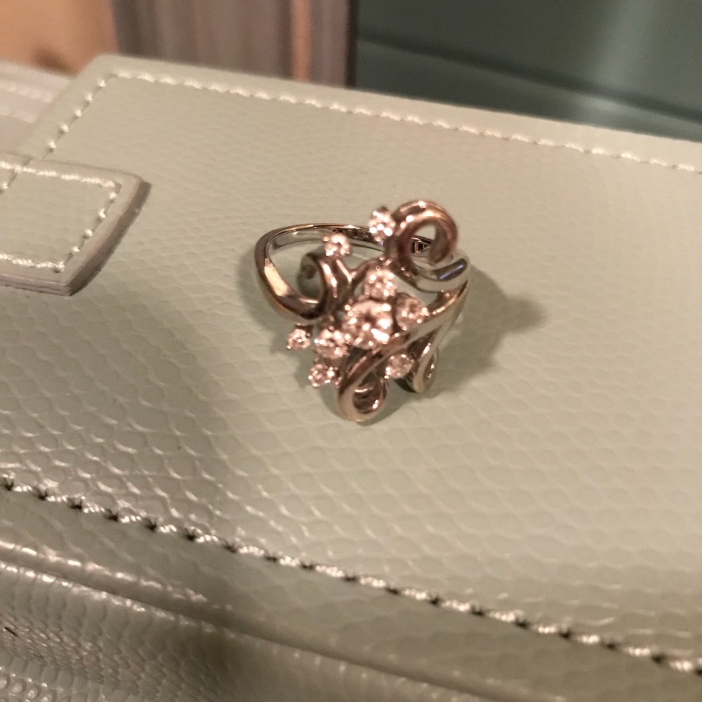 White Gold Diamond Statement Ring