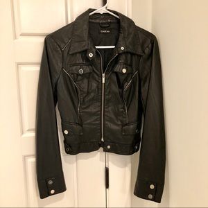 Bebe Faux Leather Biker Jacket