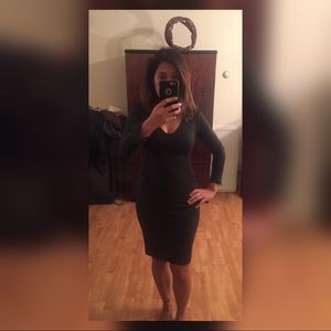 Zara v-neck fitted dress