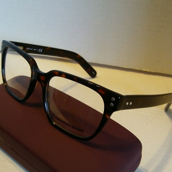 ANDREW ANDREW EYEGLASSES BROWN MARBLE
