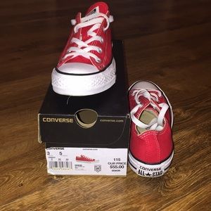 Converse red sneakers