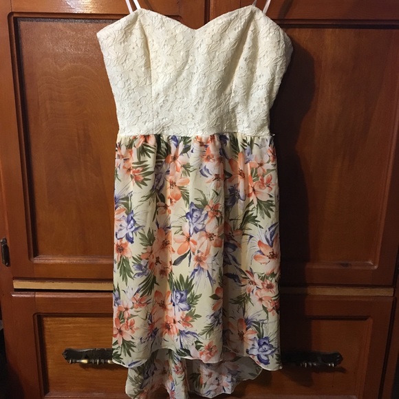 Floral strapless dress - Picture 1 of 4