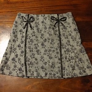 Knee length rose skirt