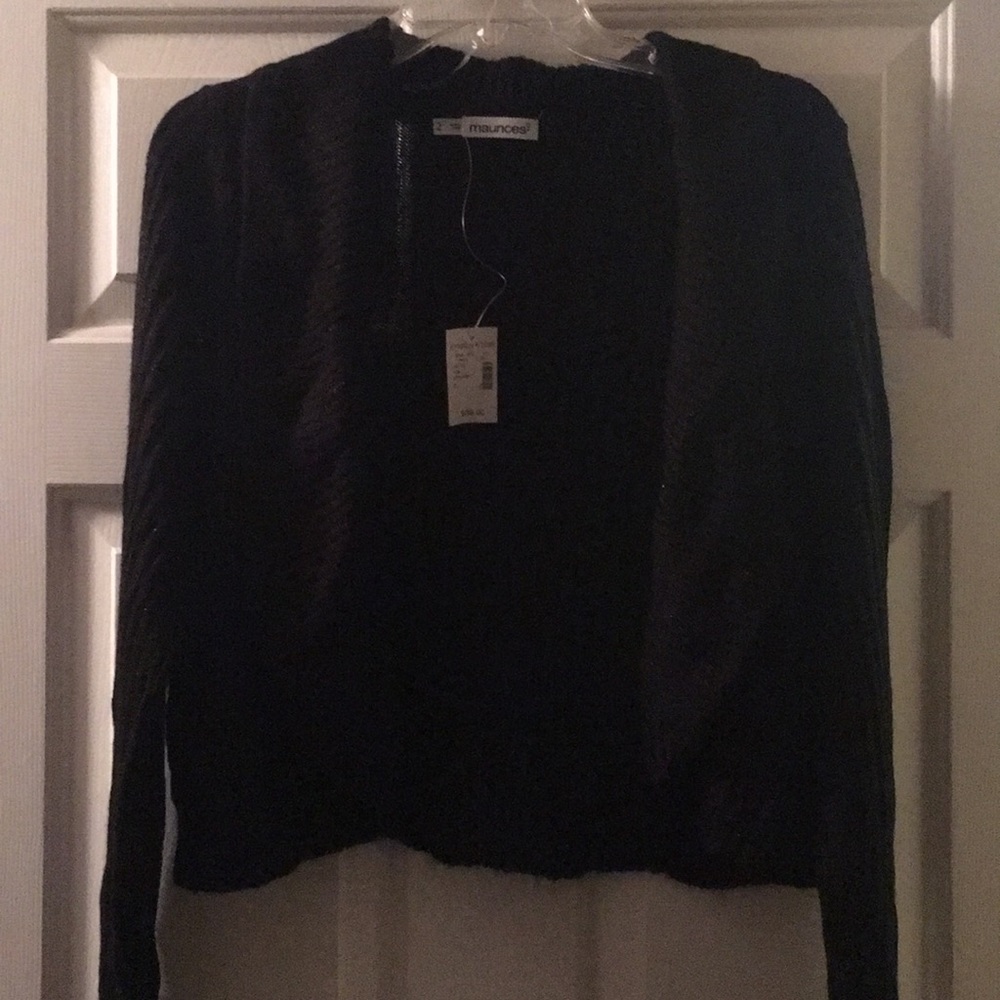 Cropped Black Shrug Sweater