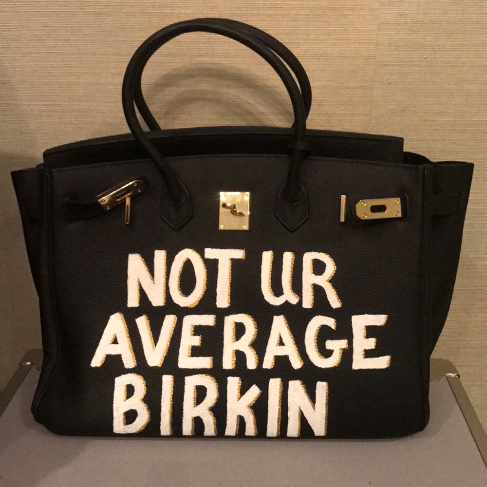 NWT Black Birkin look a like bag