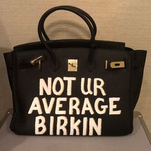 NWT Black Birkin look a like bag