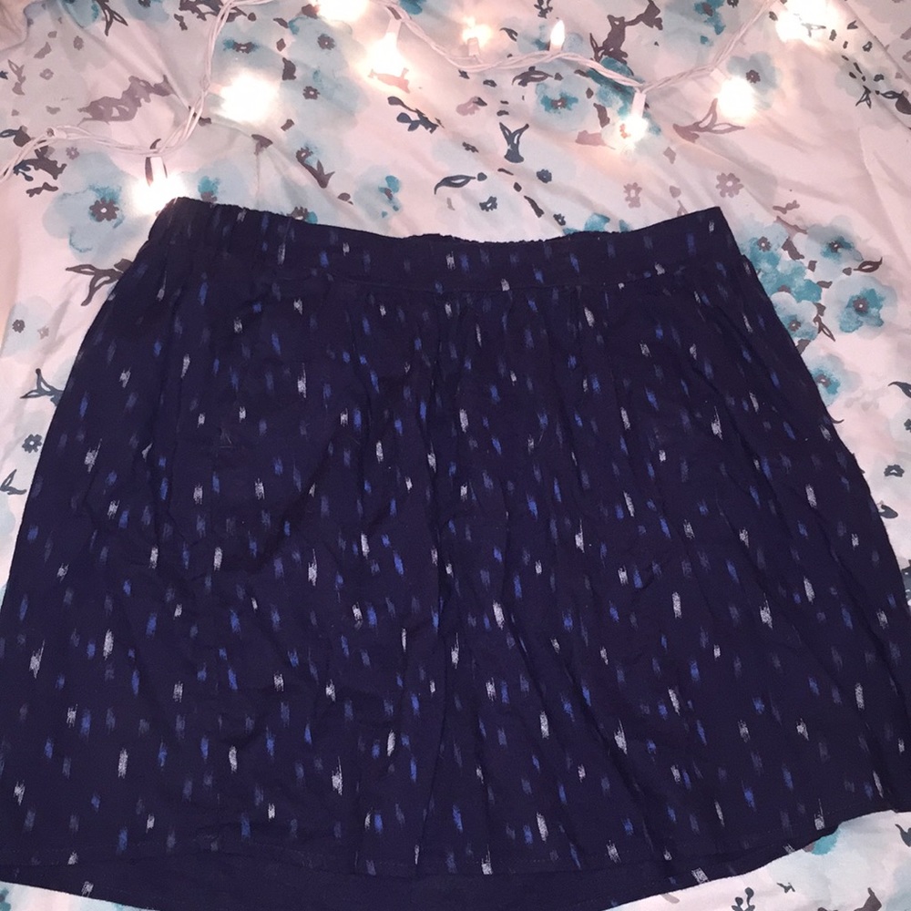 Small old navy blue spotted skirt