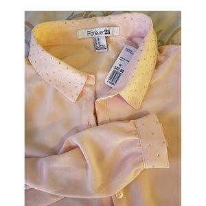 *NEW* Forever 21 Pink Shirt w/ Rhinestones
