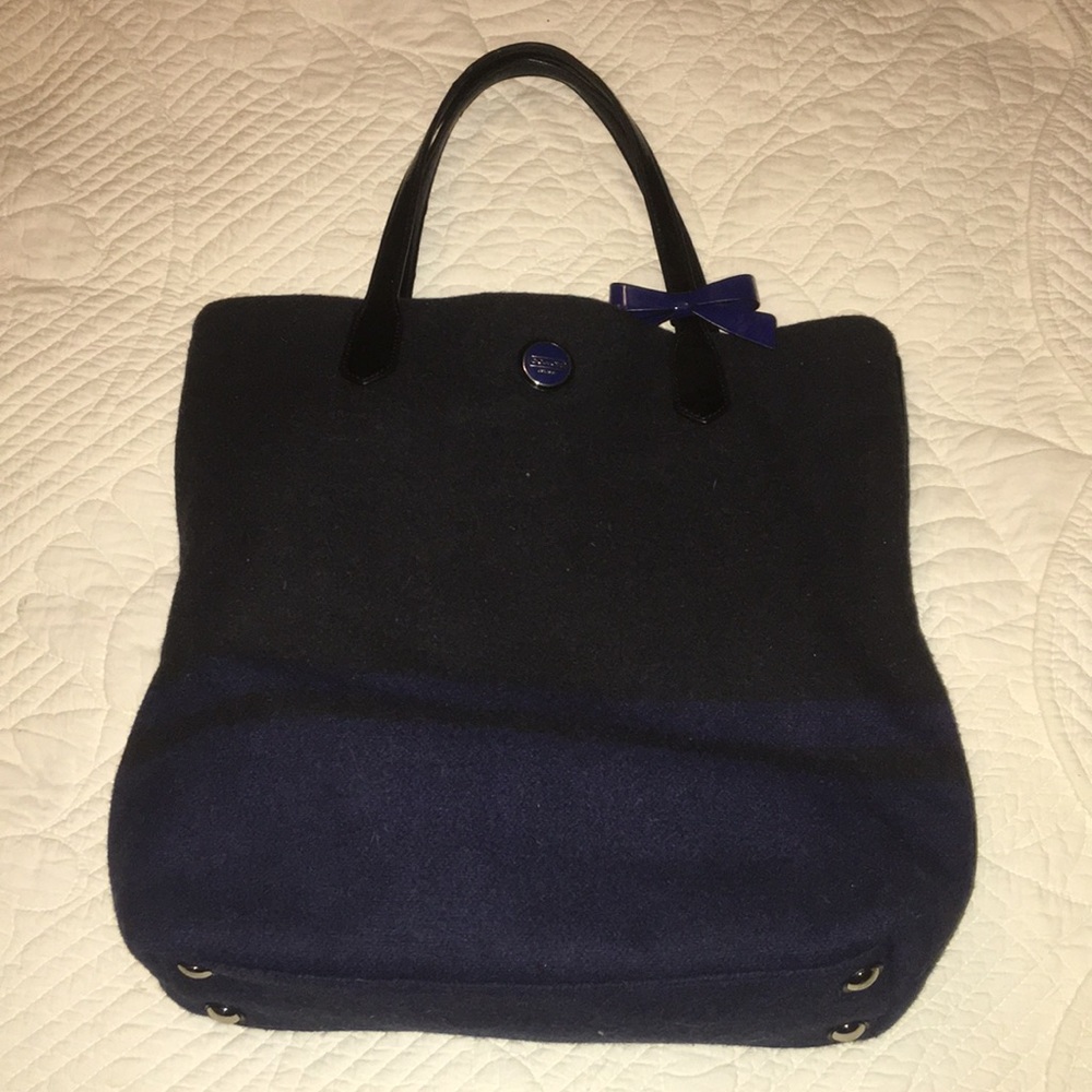 Coach wool purse with bow