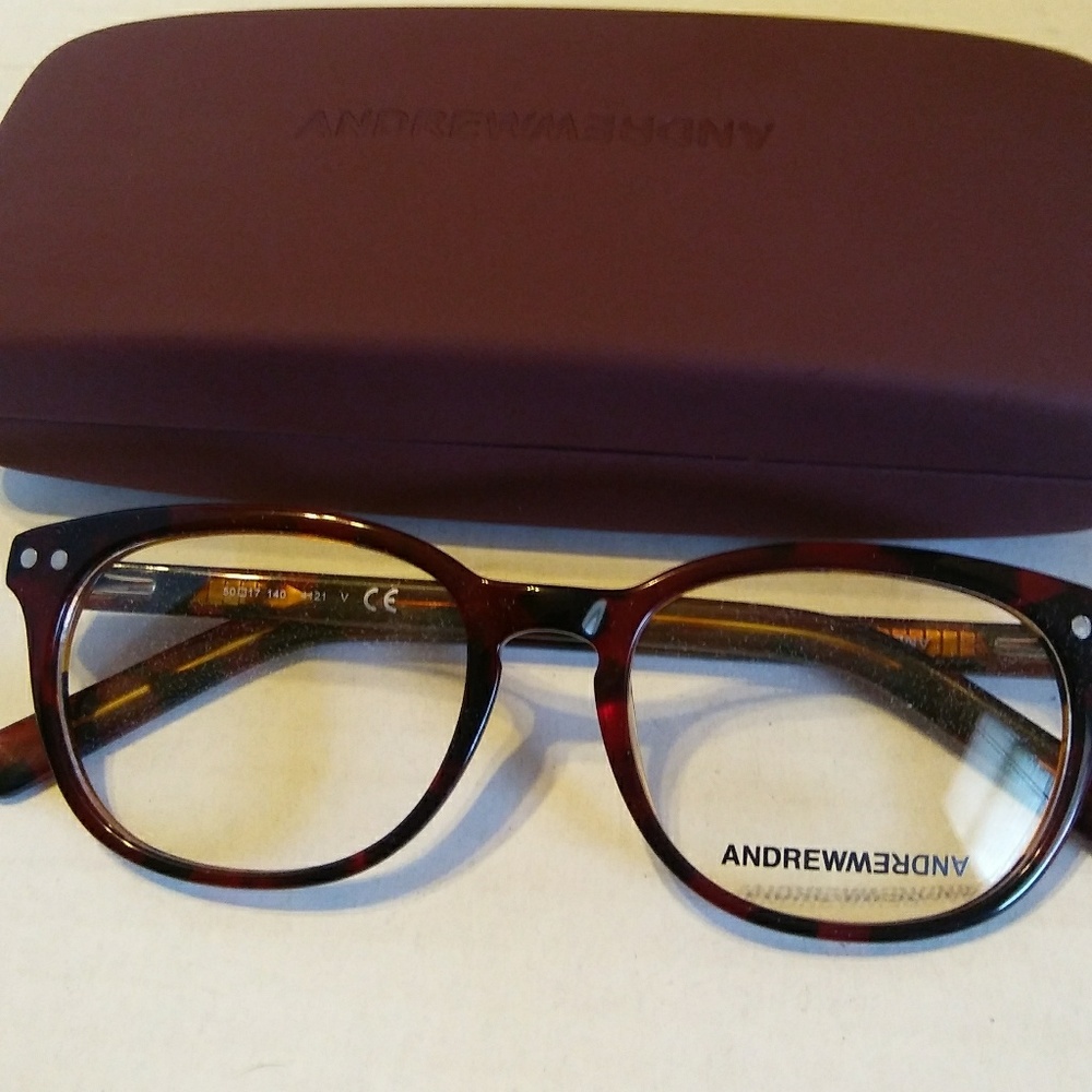 ANDREW ANDREW oval eyeglasses chocolate brown