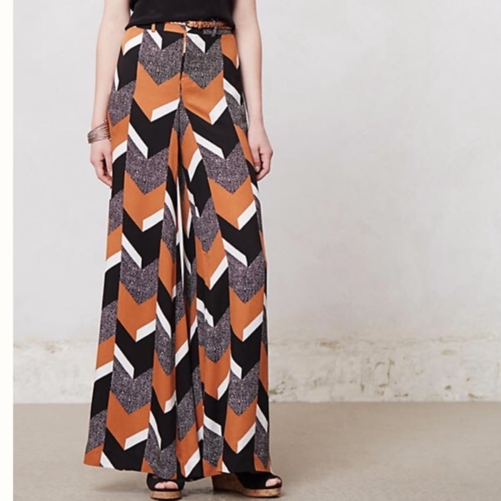 Anthropologie Chevron Wide-Legs