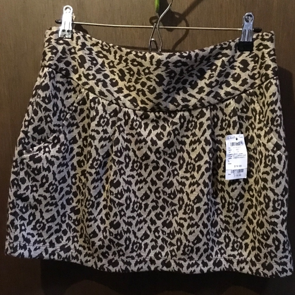 Charlotte Russe Animal print skirt NWT L