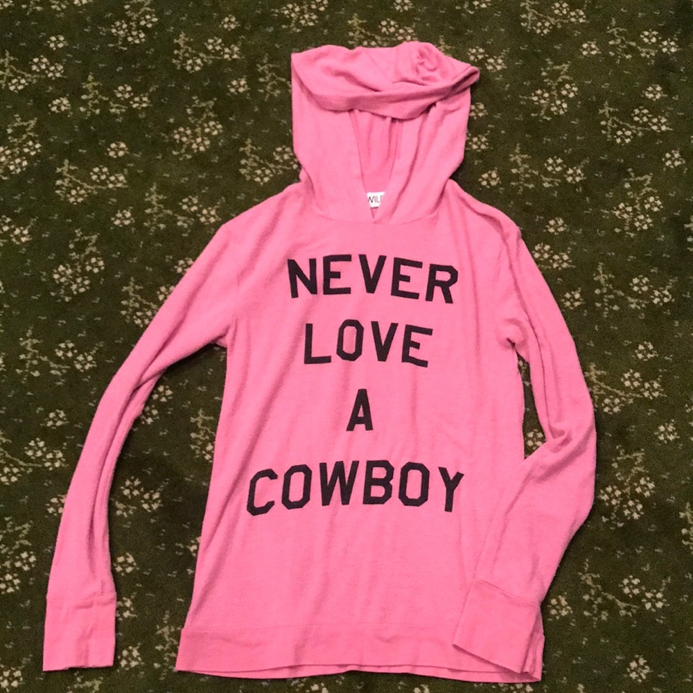 NWOT pink wildfox hooded sweatshirt