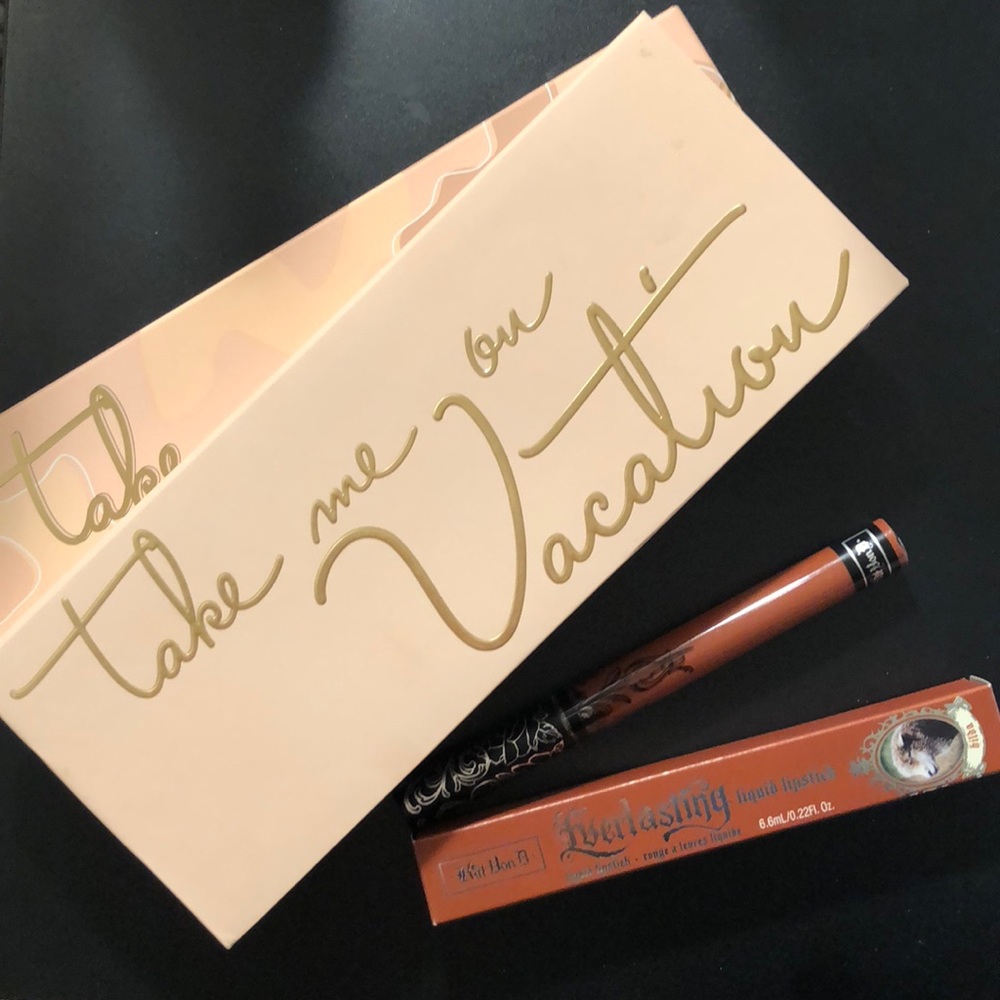 Take me on vacation palette and kat Von d Lippie