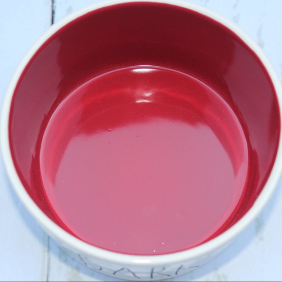 Rae Dunn Red Interior Dog Bowl, Perfect for X-Mas! - Picture 3 of 6